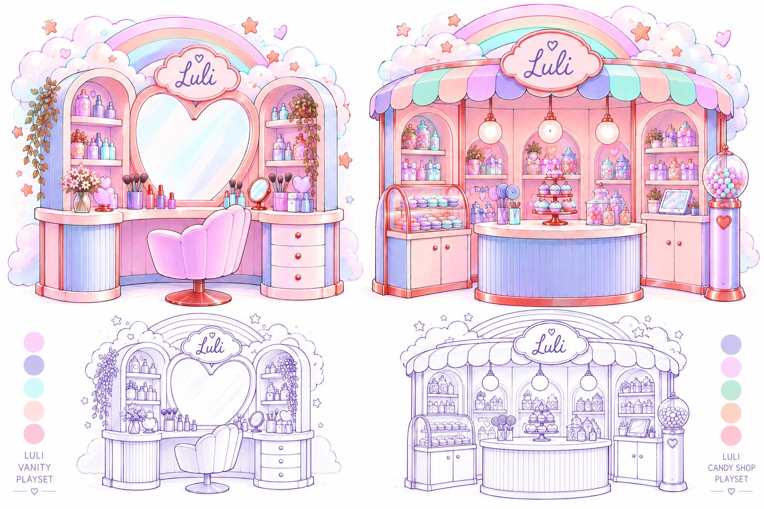 Mini Worlds & Maker Toys, Luli Vanity & Candy Shop, image 5