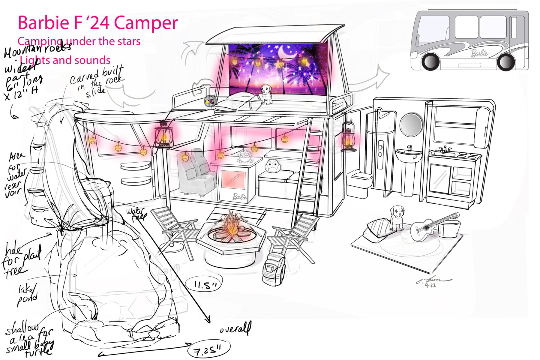 Campers & Vehicles, F'24 Camper, camping under the stars with lights and sounds, image 2