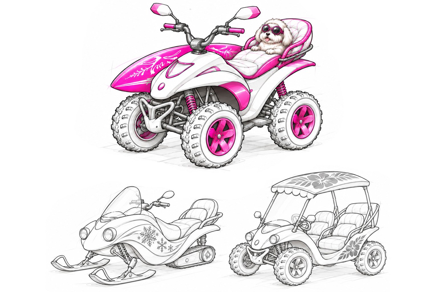 Campers & Vehicles, ATV, snowmobile and beach buggy concepts, image 4