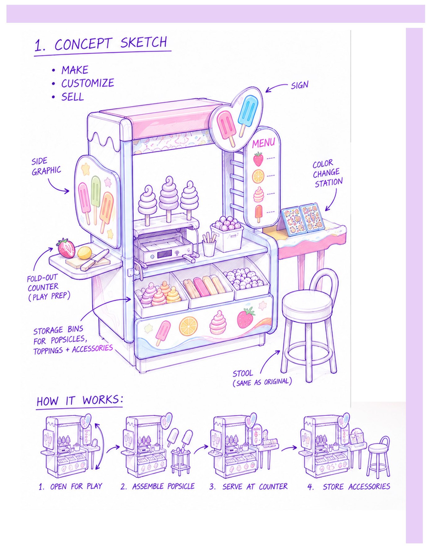 Mini Worlds & Maker Toys, Popsicle stand concept, image 9
