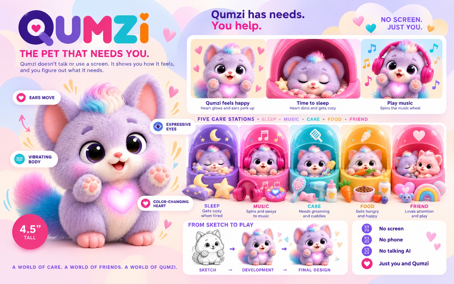 Interactive Toys & Playsets, Qumzi, the pet that needs you, image 3