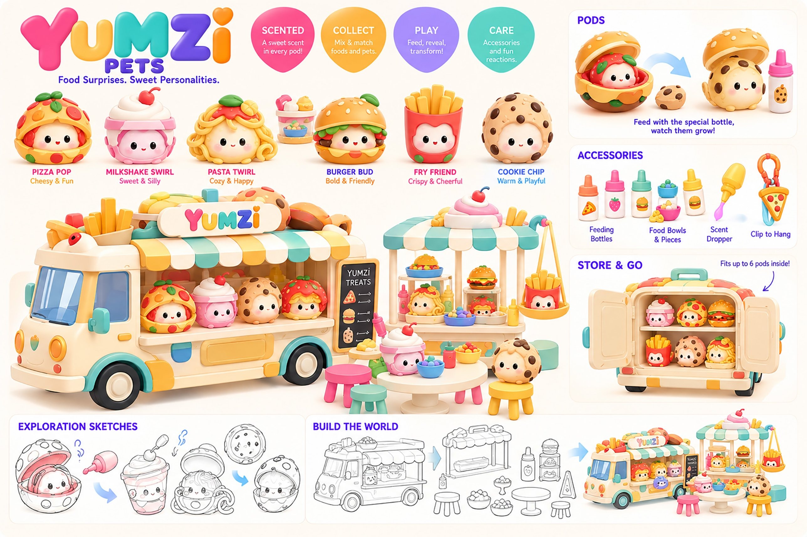 Interactive Toys & Playsets, Yumzi Pets, food truck world, image 2